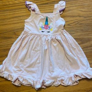 Pink unicorn summer dress